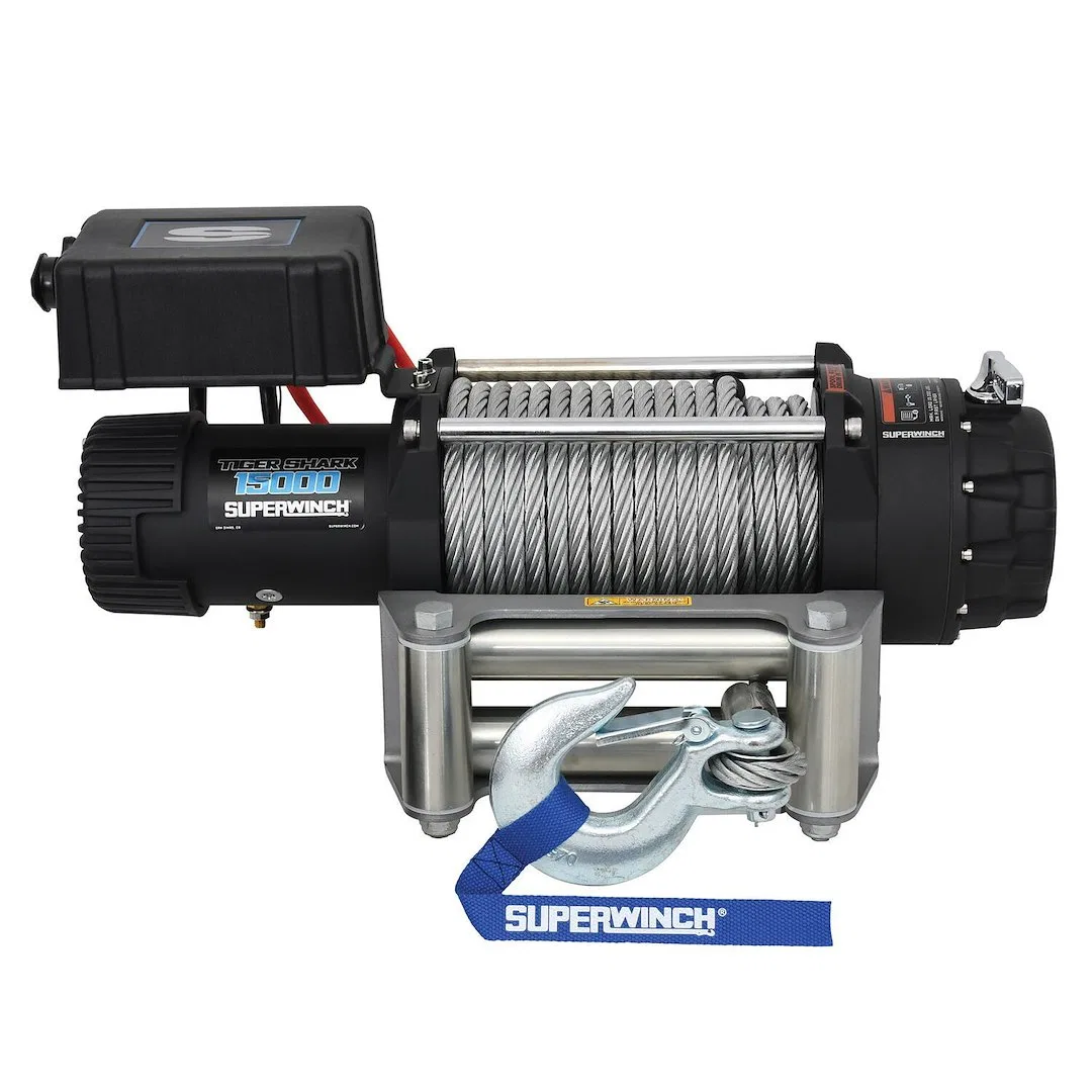 1515000 – SUPERWINCH Winch, Vehicle Mounted Vehicle Recovery 12 Volt Electric 15000 Pound Line Pull Capacity 82 Foot ...